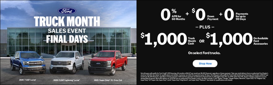 Truck Month Sales Event Final Days 