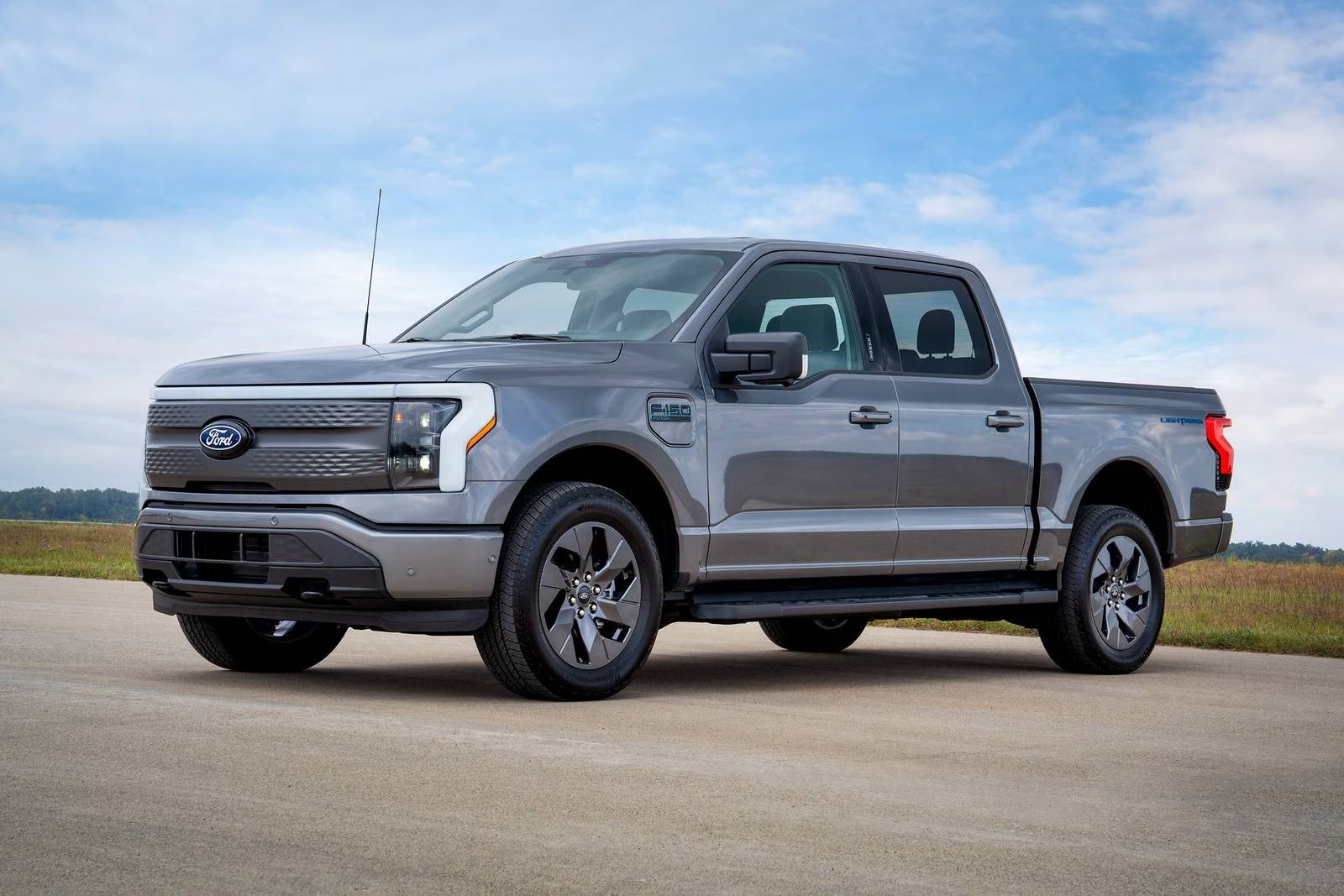 2025 Ford F-150 Lightning Gray Country Roads