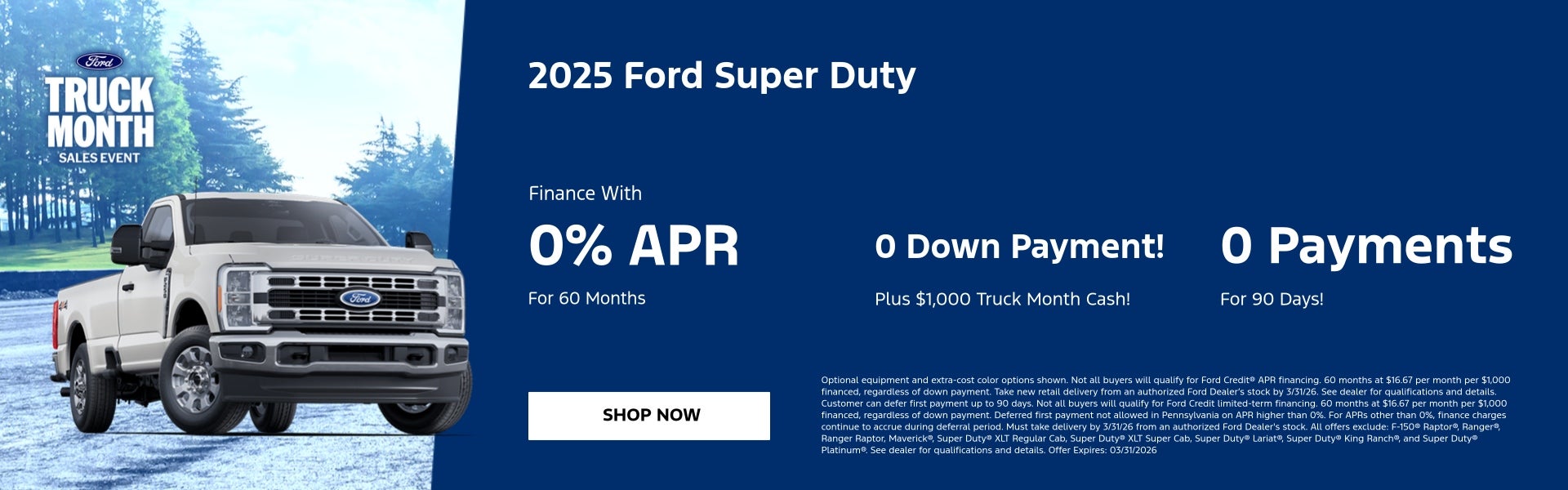 Super Duty Truck Month Offer