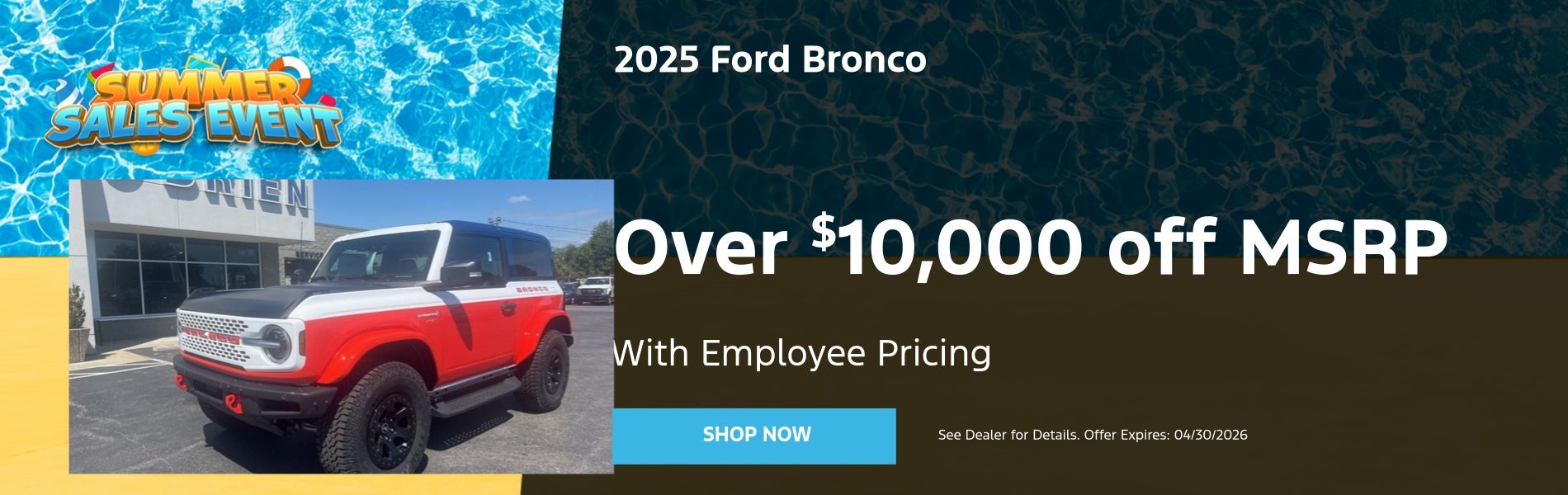 Over $10,000 off MSRP 2025 Ford Bronco